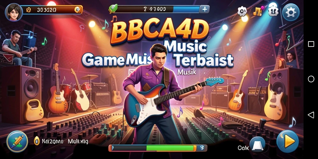 Screenshot BBCA4D menampilkan gameplay seru dengan pilihan lagu menarik.