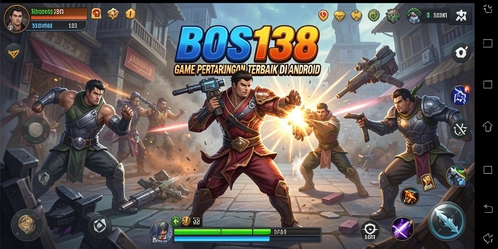 Tampilan gameplay BOS138 dengan karakter yang sedang bertarung