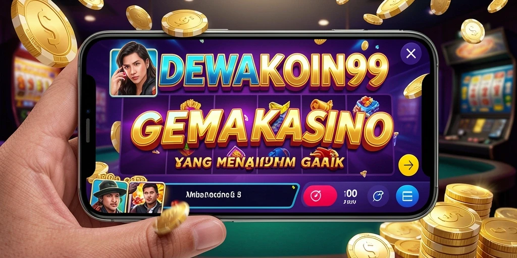 Tampilan gameplay kasino yang menggembirakan di DEWAKOIN99.