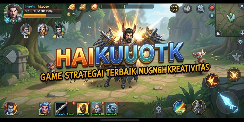 Tangkapan layar gameplay HAIKUOTK yang menunjukkan aksi strategis dan interaksi antar pemain.