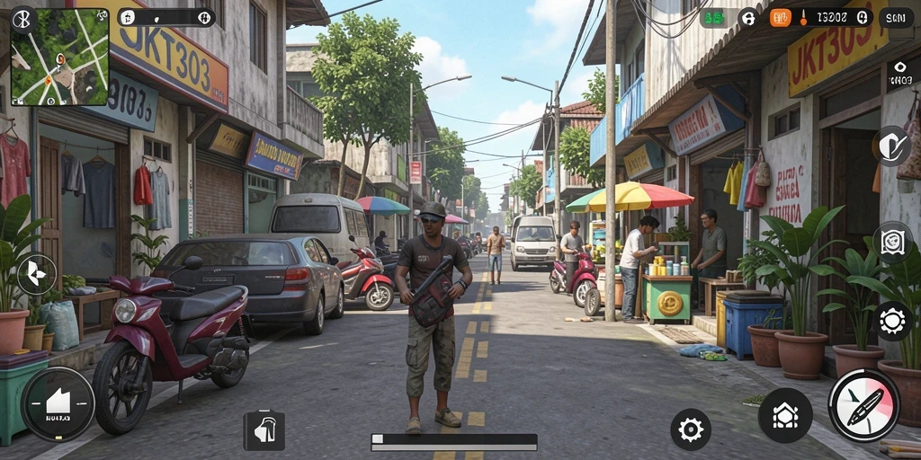 Screenshot utama JKT303 menampilkan pengalaman simulasi yang mendalam dan interaktif.