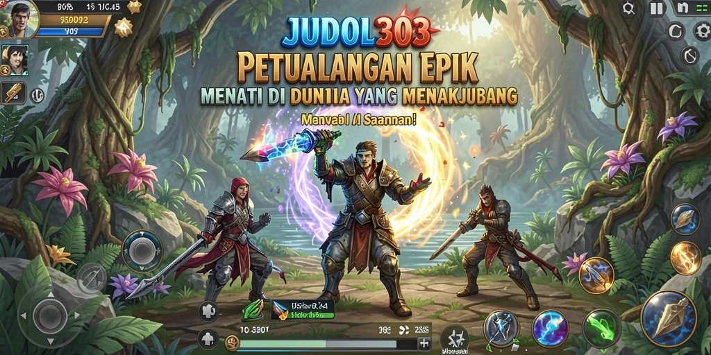 Screenshot JUDOL303 menunjukkan pemain menjelajahi dunia petualangan yang menakjubkan.