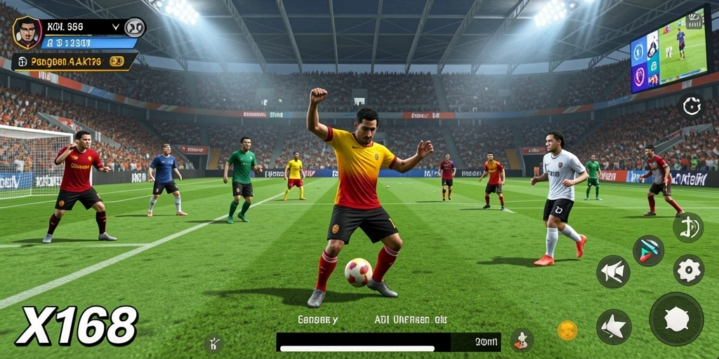 Tangkapan layar X168 menampilkan aksi sport yang seru dan mendebarkan.